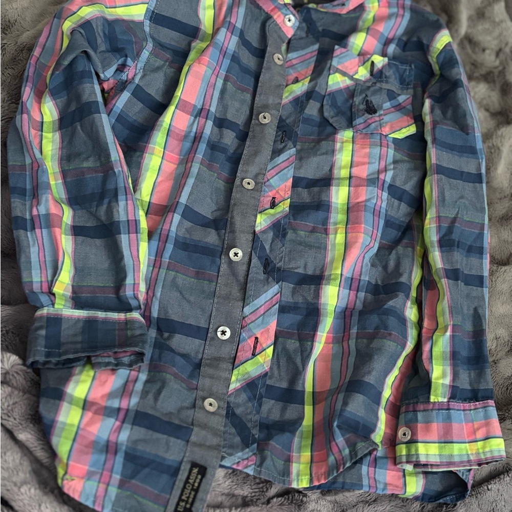 Girl Multicolor Plaid Shirt
